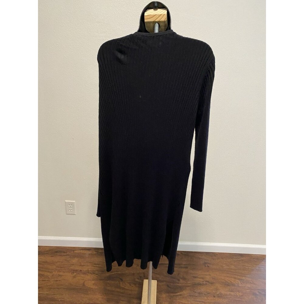 Faded Glory Womens XL (16/18) Sweater Button Down Thigh Length Black Runs Small - Picture 7 of 9